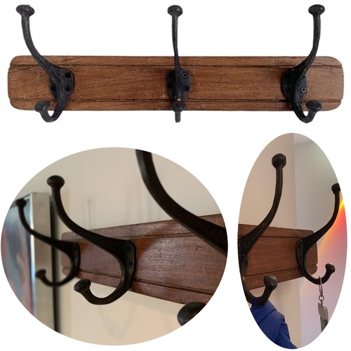 Vintage holz wandgarderobe - holz, 3