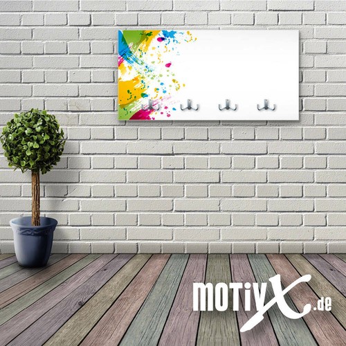 Garderobe bunte pinsel striche - bunte,
